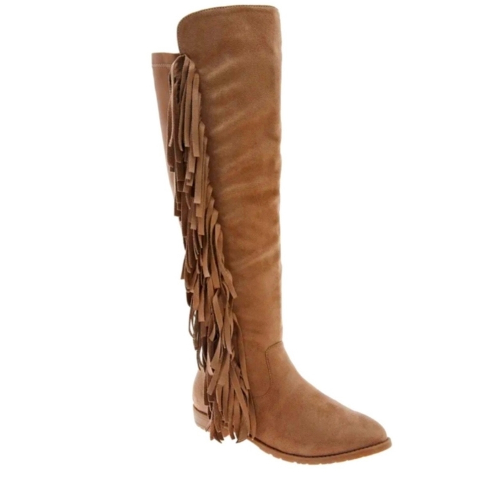 Taupe suede boots